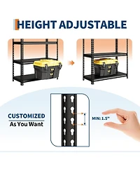 Gaomon 3-Tier Steel Garage Shelving Unit, 36" W x 16" D x 36" H, Adjustable Steel Utility Storage Rack with Metal Shelves, 770 Lbs/Shelf Capacity, for