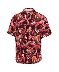 Tommy Bahama Men's Crimson Alabama Tide Veracruz Cay First Down Blooms Button-Up Shirt