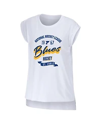 Wear by Erin Andrews Women's White St. Louis Blues Domestic Tank Top