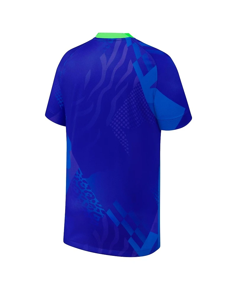 Nike Big Boys and Girls Blue Brazil Women's National Team 2025/26 Away Replica Jersey