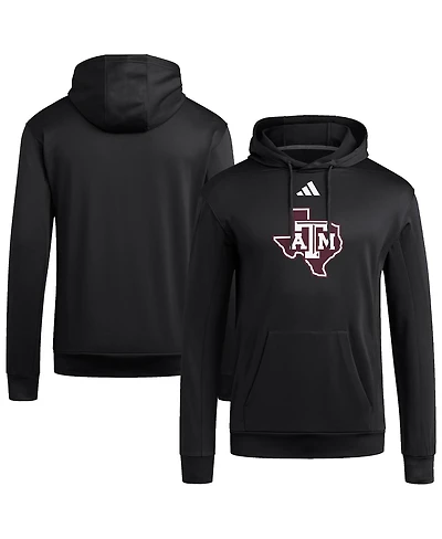 Adidas Men's Black Texas A M Aggies Locker Logo Fleece Pullover Hoodie