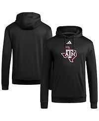 Adidas Men's Black Texas A M Aggies Locker Logo Fleece Pullover Hoodie