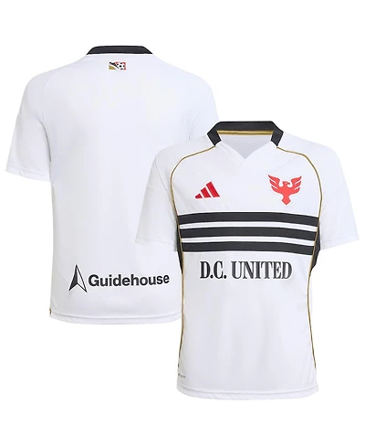 adidas Big Boys and Girls White D.c. United 2025 Third Replica Jersey