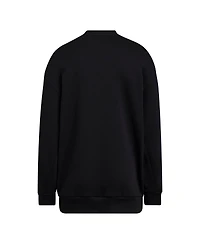 Adidas Women's Black Nebraska Huskers Oversized Crewneck Pullover
