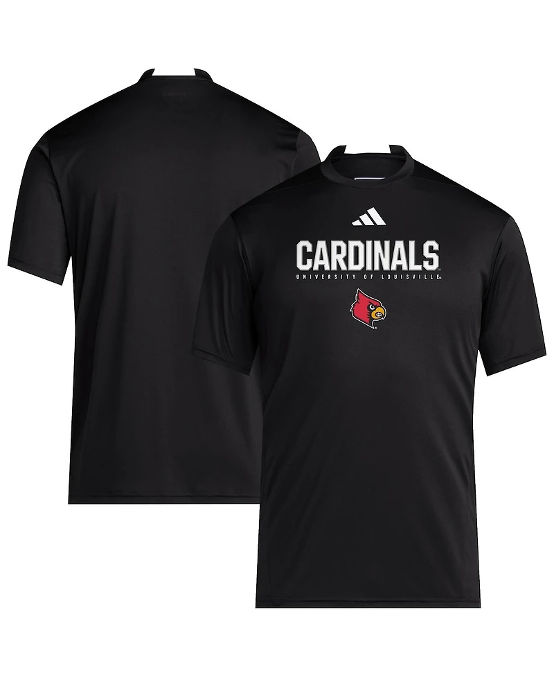 Adidas Men's Black Louisville Cardinals 2025 Training Performance Team T-Shirt