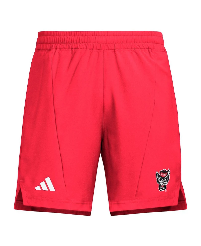 Adidas Men's Red Nc State Wolfpack Program Woven Training Shorts
