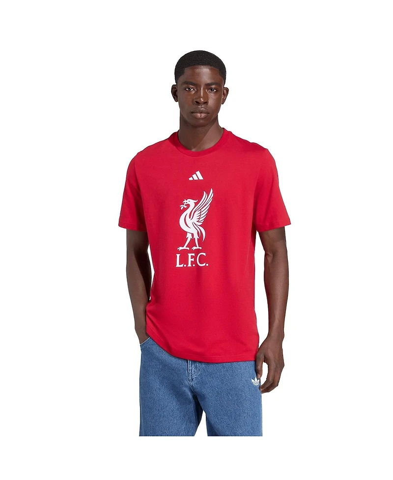 Adidas Men's Red Liverpool Dna Graphic T-Shirt