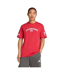 Adidas Men's Red Liverpool Wordmark T-shirt