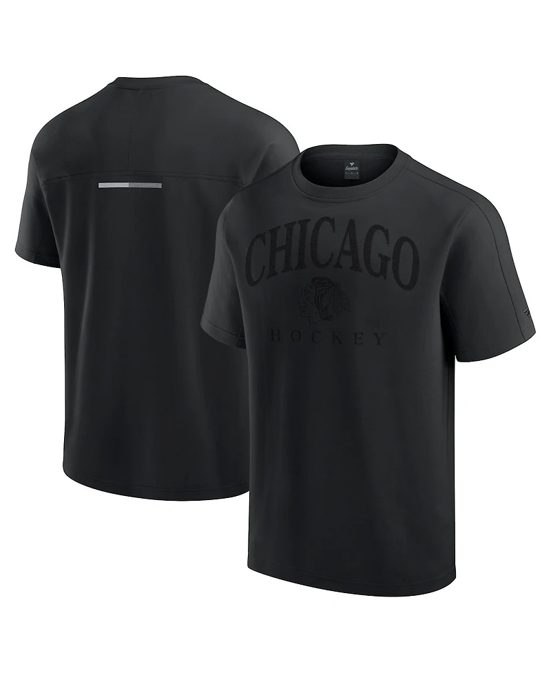 Fanatics Men's Black Chicago Blackhawks Elements Flex Tri-Blend T-Shirt
