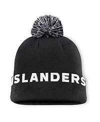 Fanatics Men's Black New York Islanders High Stick Cuffed with Pom Knit Hat