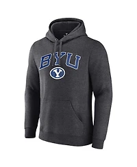 Fanatics Unlabeled Men's Heather Charcoal Byu Cougars Fleece Pullover Hoodie