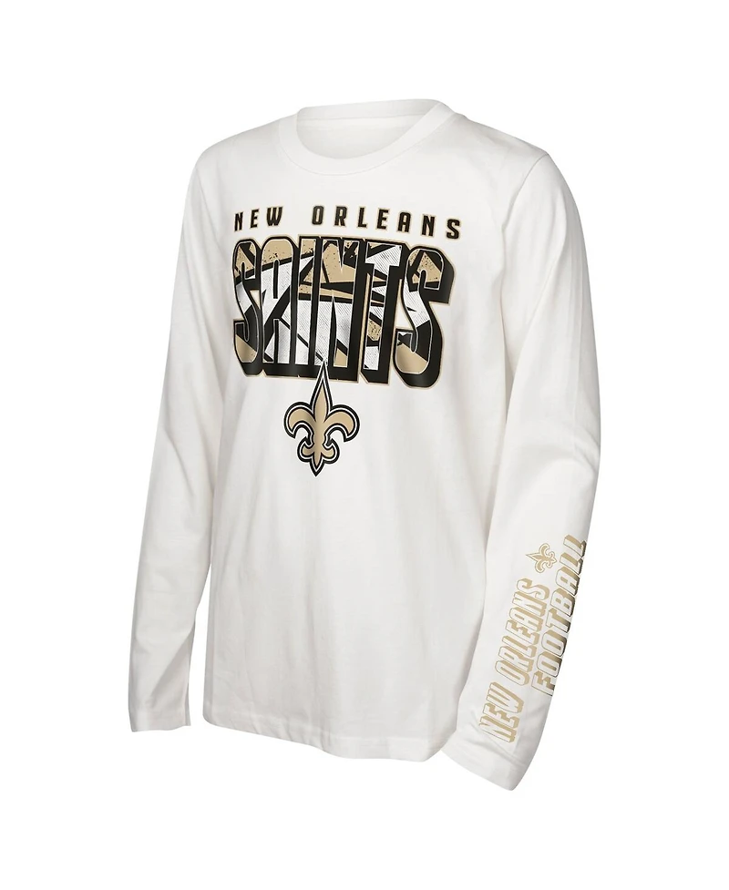 Outerstuff Big Boys and Girls New Orleans Saints the Mix T-Shirt Combo Set