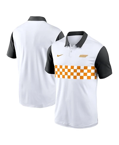 Nike Men's White/Black Tennessee Volunteers Athletic Prep Alt Logo Vapor Performance Polo Shirt