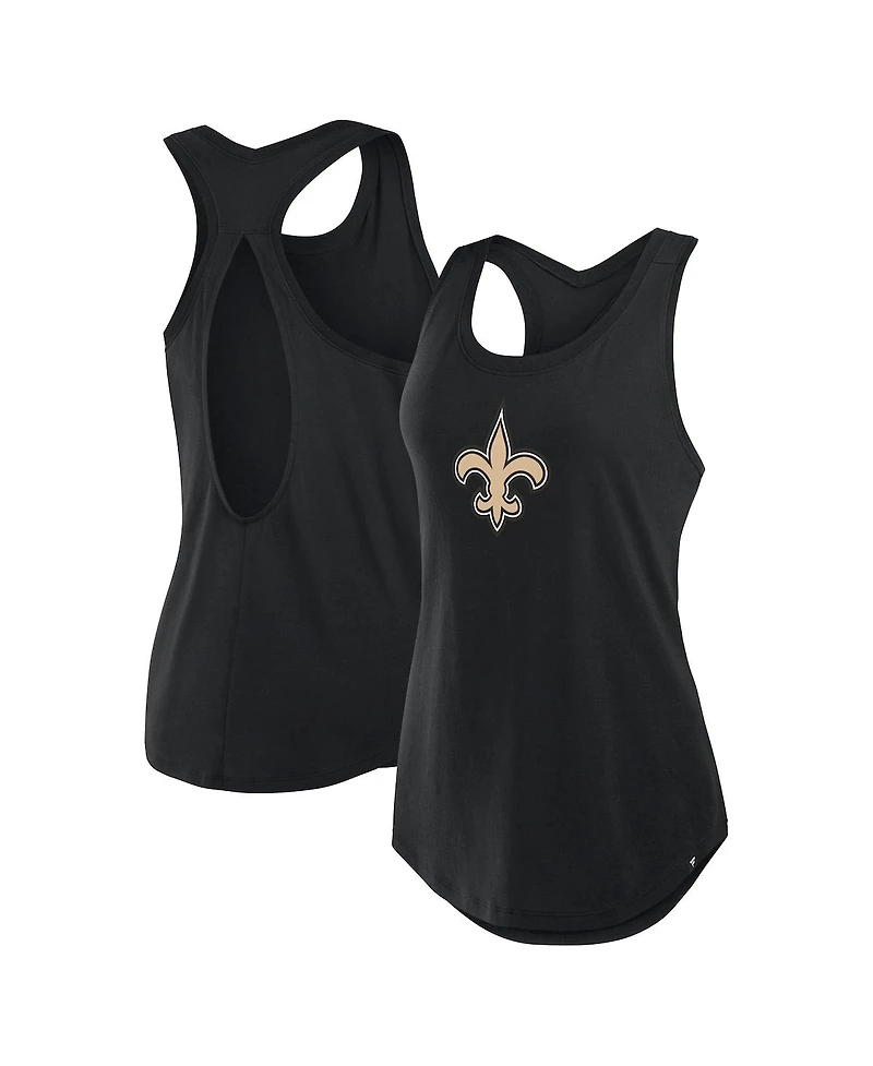 Fanatics Women's Black New Orleans Saints Iron Fan Tank Top