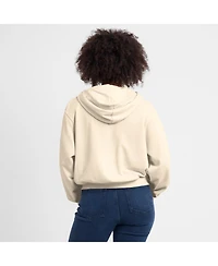 Nike Women's Cream Philadelphia Eagles Glory Cropped Full-Zip Hoodie