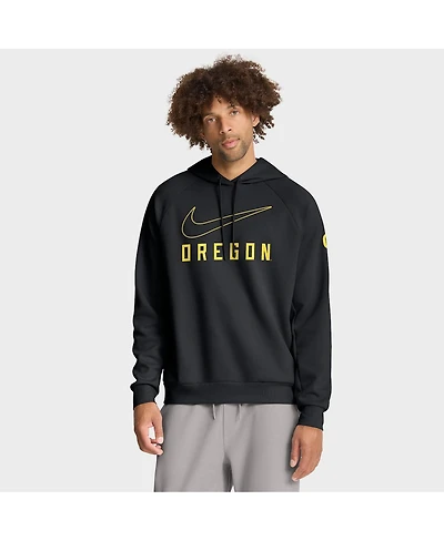 Nike Men's Black Oregon Ducks Premium Raglan Performance Pullover Hoodie
