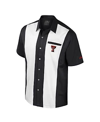 Colosseum Men's Black Texas Tech Red Raiders Strike Bowling Button-Up Shirt