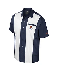 Colosseum Men's Navy Virginia Cavaliers Strike Bowling Button-Up Shirt