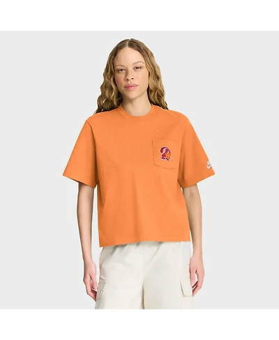 Nike Women's Orange Tampa Bay Buccaneers Rewind Pocket Boxy T-Shirt