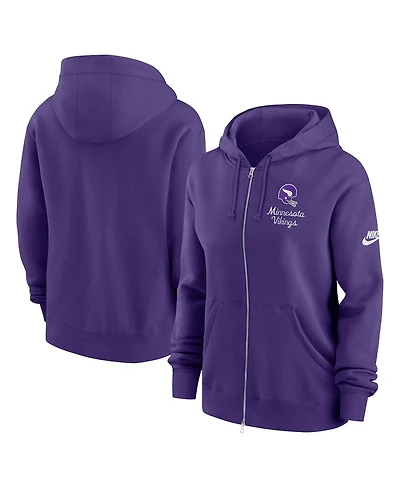 Nike Women's Purple Minnesota Vikings Phoenix Rewind Full-Zip Hoodie