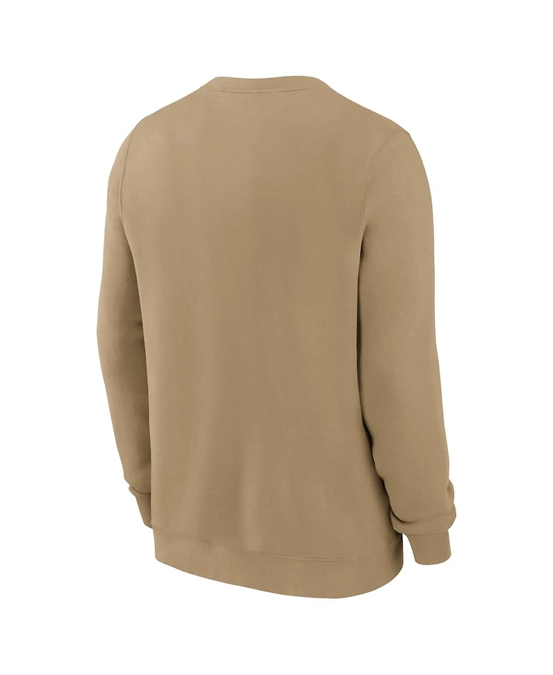 Nike Men's Tan Seattle Seahawks Swing Pass Rewind Club Pullover Sweatshirt