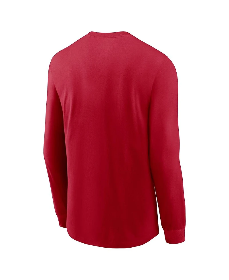 Nike Men's Scarlet San Francisco 49ers Play to Win Essential Long Sleeve T-Shirt