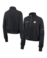 Nike Women's Black Pittsburgh Steelers Primetime Phoenix Half-Zip Sweatshirt