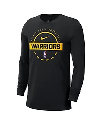 Nike Men's Black Golden State Warriors Authentic Long Sleeve Practice T-Shirt