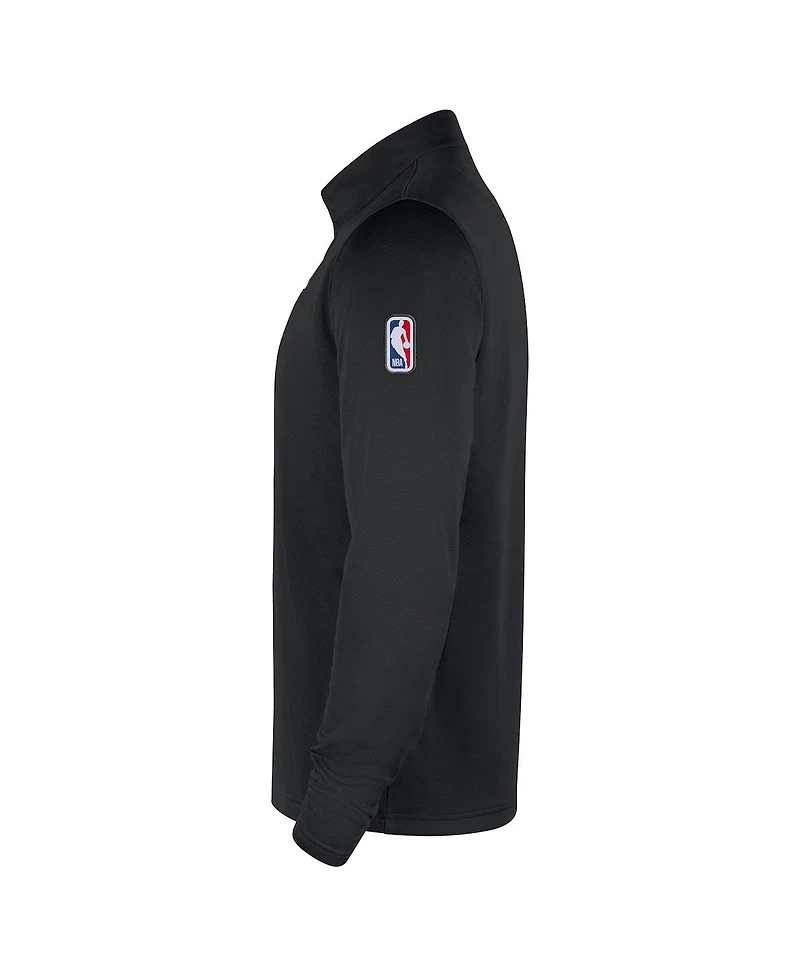 Nike Men's Black Philadelphia 76ers 2025/26 Authentic Coaches Quarter-Zip Pullover Jacket