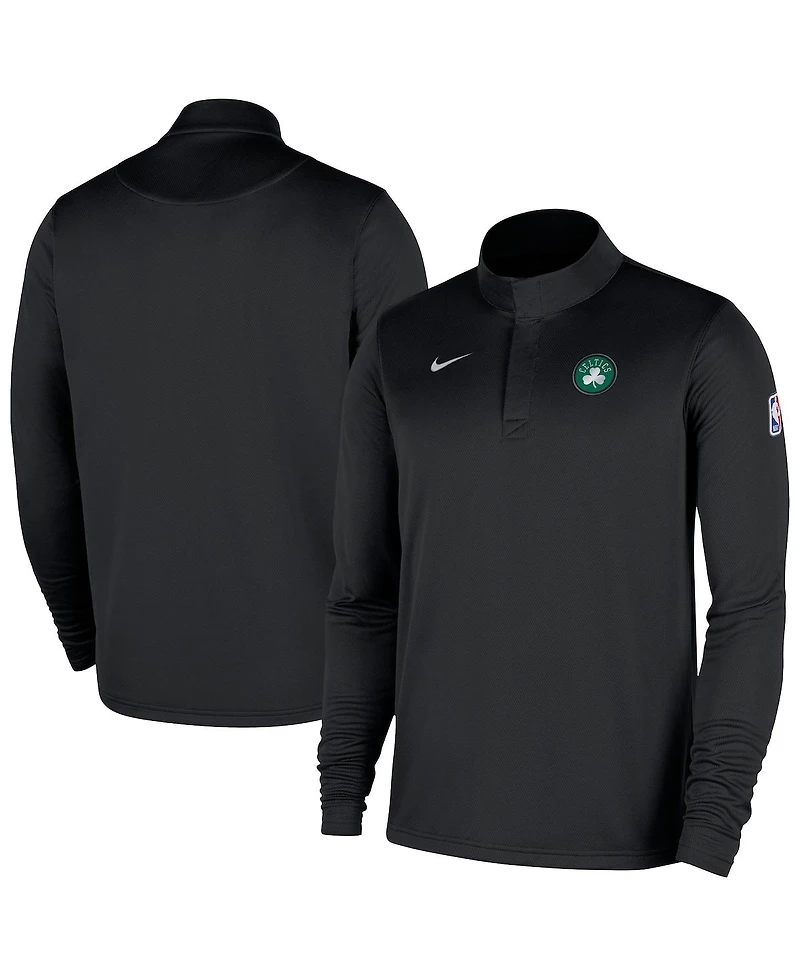 Nike Men's Black Boston Celtics 2025/26 Authentic Coaches Quarter-Zip Pullover Jacket