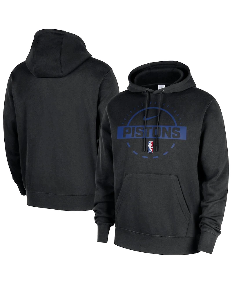 Nike Men's Black Detroit Pistons 2025/26 Authentic Practice Club Pullover Hoodie