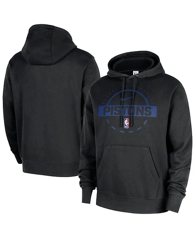 Nike Men's Black Detroit Pistons 2025/26 Authentic Practice Club Pullover Hoodie