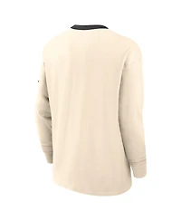 Jordan Men's Natural Oklahoma Sooners Athletic Prep Max90 Pocket Logo Long Sleeve T-Shirt
