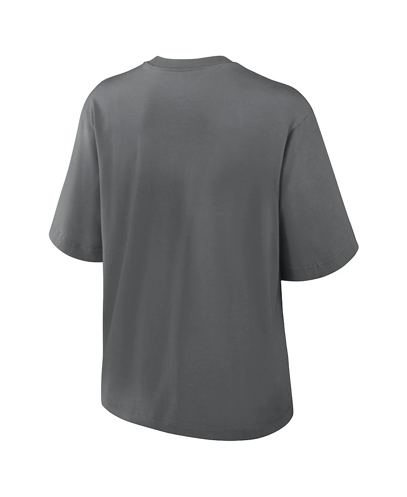 Nike Women's Charcoal New Orleans Saints Glory Arch Boxy T-Shirt