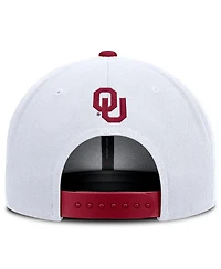 Jordan Men's White/Crimson Oklahoma Sooners 2025 On-Field Patch Pro Dri-fit Snapback Hat