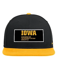 Nike Men's Black/Gold Iowa Hawkeyes 2025 On-field Patch Pro Dri-fit Snapback Hat