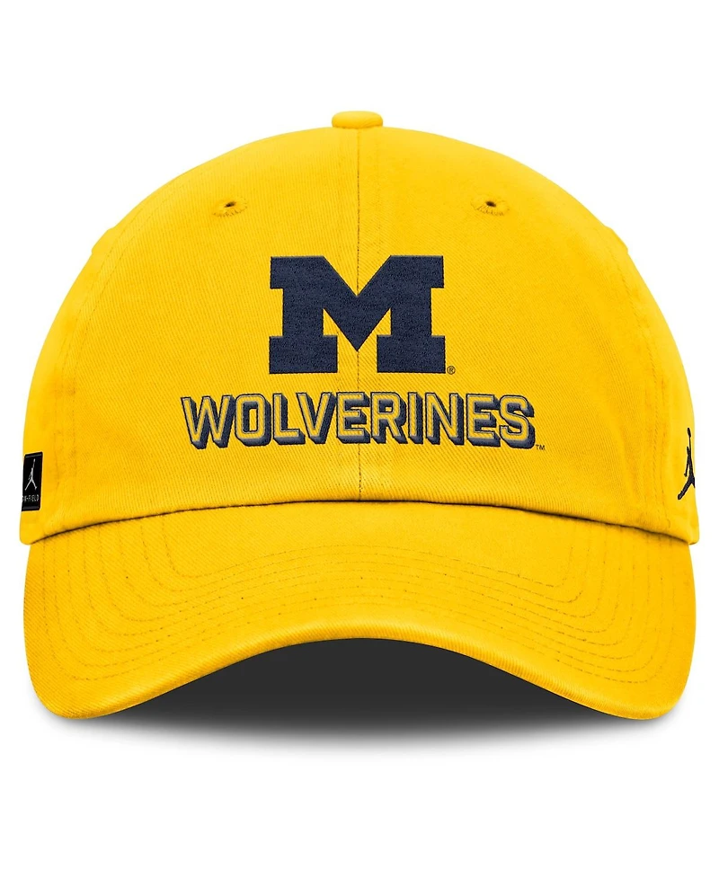 Jordan Men's Maize Michigan Wolverines 2025 On-field Club Adjustable Hat