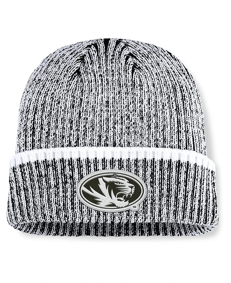 Fanatics Men's Black/White Missouri Tigers Haze Cuffed Knit Hat