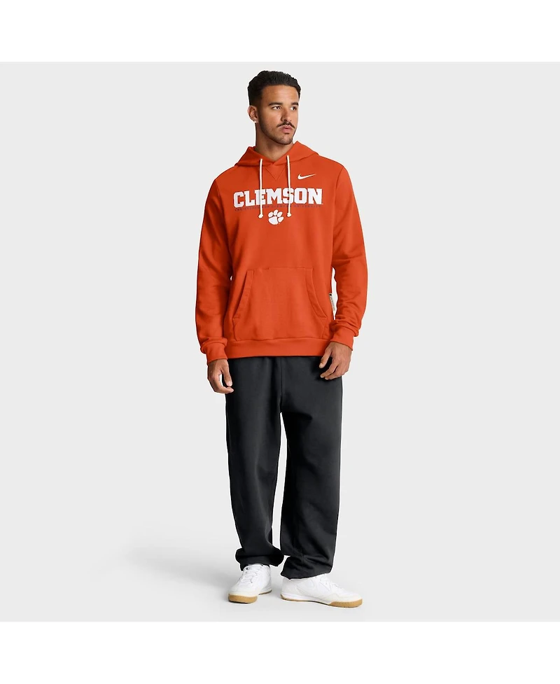 Nike Men's Orange Clemson Tigers 2025 Sideline Standard Issue Dri-fit Hoodie