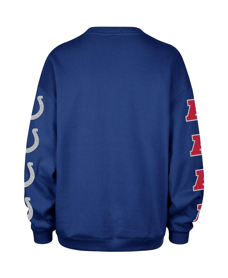 '47 Brand Women's Royal Indianapolis Colts Go Big Oversized Pullover Sweatshirt