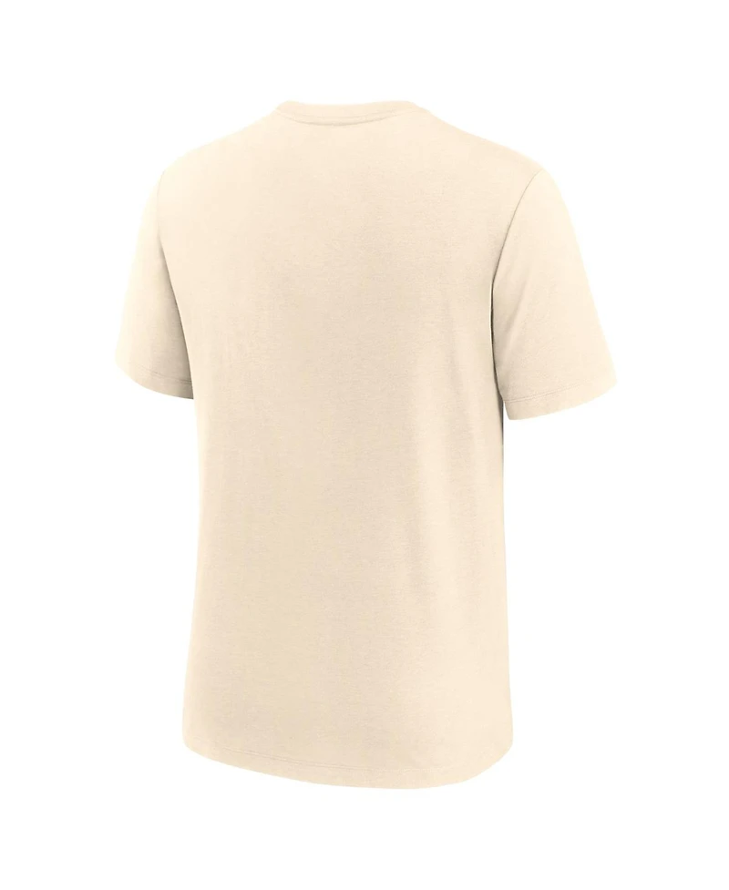 Nike Men's Natural Penn State Nittany Lions Arch Logo Triblend T-Shirt