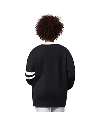 Starter Women's Black Minnesota Vikings Back Shot Button-Up Cardigan Sweater