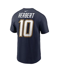 Nike Men's Justin Herbert Navy Los Angeles Chargers Alternate Super Name Number T-Shirt