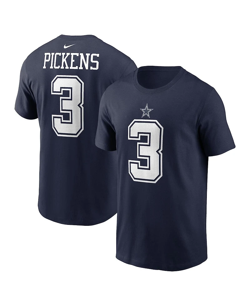 Nike Men's George Pickens Navy Dallas Cowboys Name Number T-Shirt