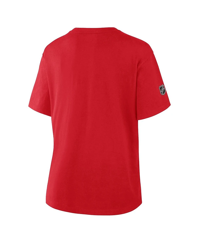 Fanatics Women's Red Chicago Blackhawks Centennial Celebration T-Shirt