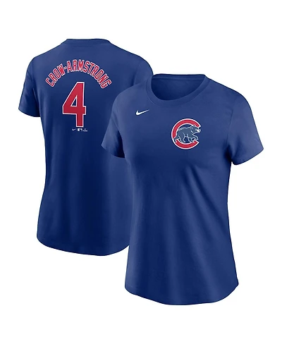 Nike Women's Pete Crow-Armstrong Royal Chicago Cubs Fuse Name Number T-Shirt