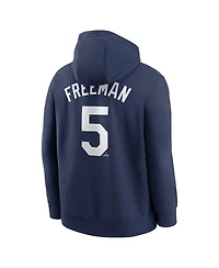 Nike Men's Freddie Freeman Navy Los Angeles Dodgers Player Name Number Club Pullover Hoodie