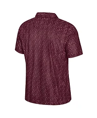 Colosseum Men's Maroon Texas A M Aggies Football Print Polo Shirt