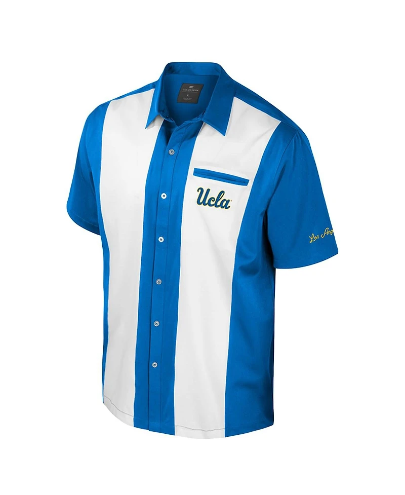 Colosseum Men's Blue Ucla Bruins Strike Bowling Button-Up Shirt