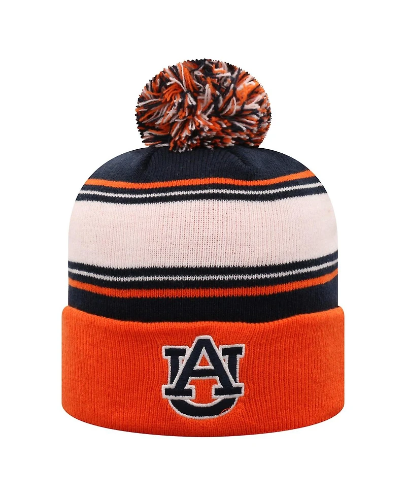 Top of the World Men's Orange Auburn Tigers Ambient Cuffed with Pom Knit Hat